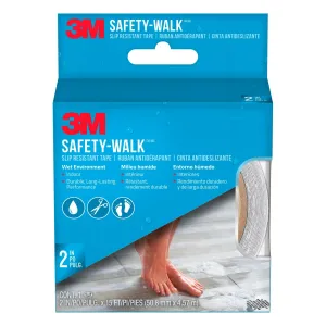 3M Safety-Walk Slip Resistant Tape, 220C-R2X180. 2 in X 15 ft, Clear