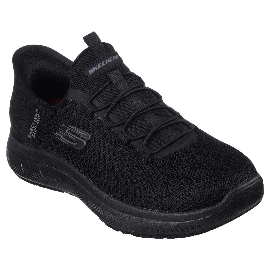 BA066-40 Skechers Womens Summit SR Sip Ons Black Size 40