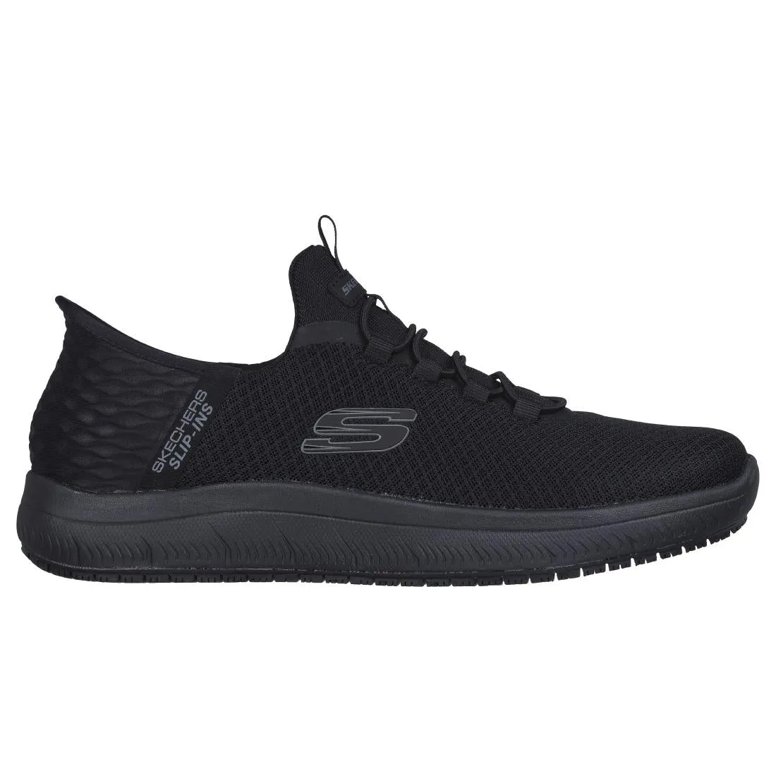 BA068-42 Skechers Mens Summit SR Sip Ons Black Size 42