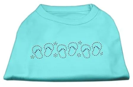 Beach Sandals Rhinestone Shirt Aqua M (12)