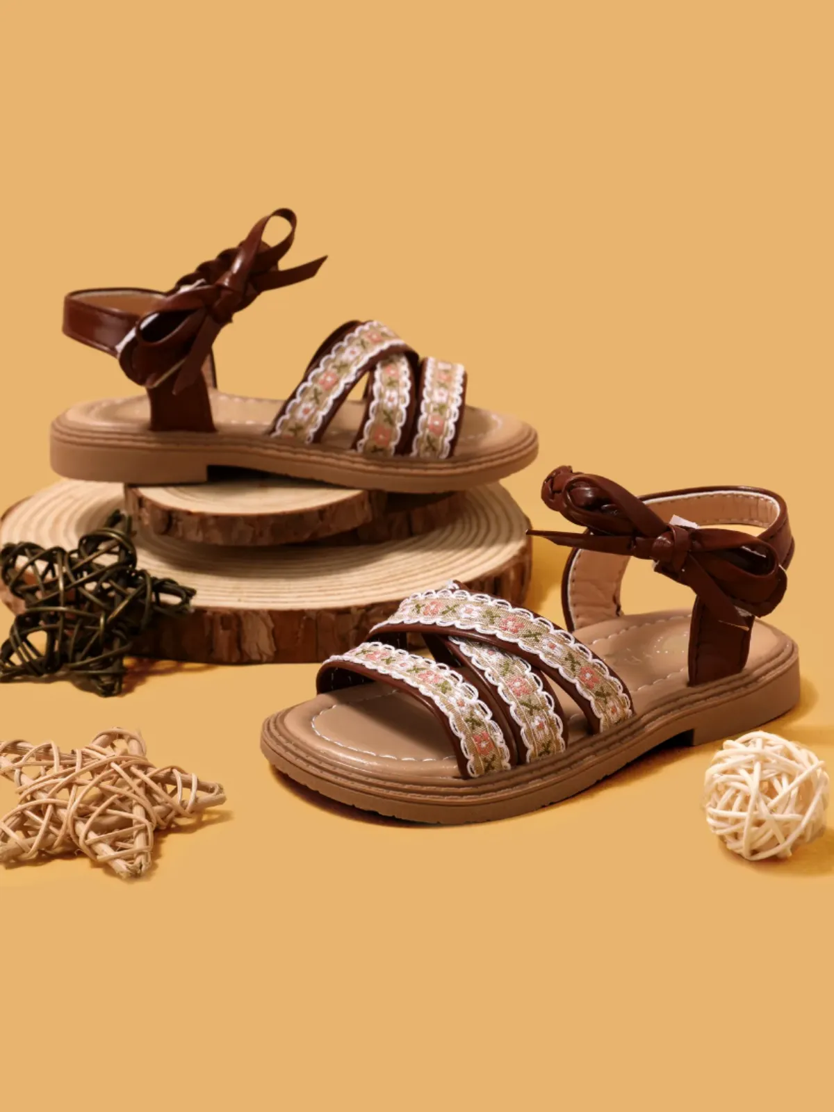 Boho Floral Sandals By Liv and Mia