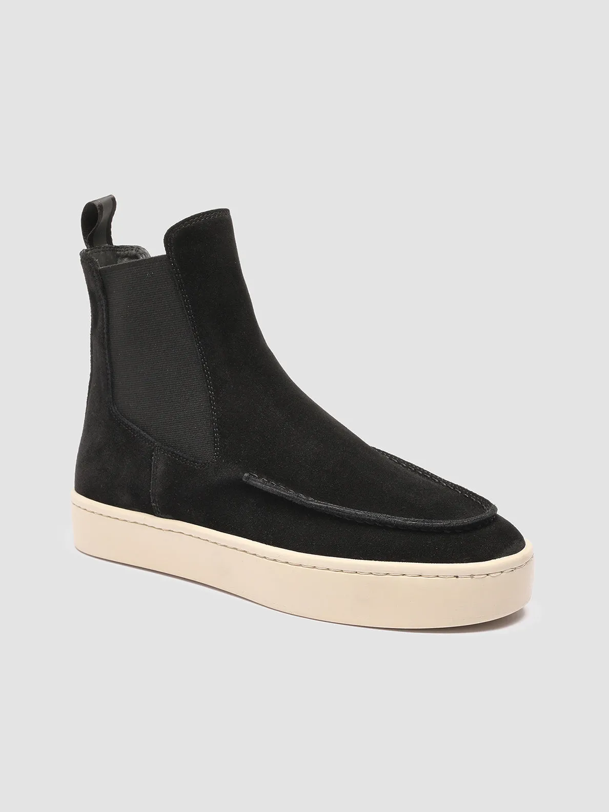 BUG 107 - Black Suede High-Top Sneakers