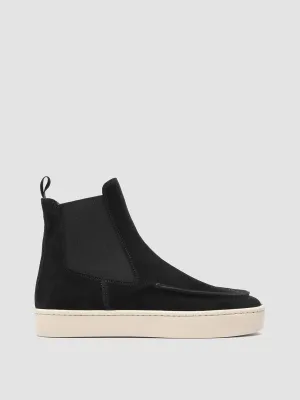 BUG 107 - Black Suede High-Top Sneakers