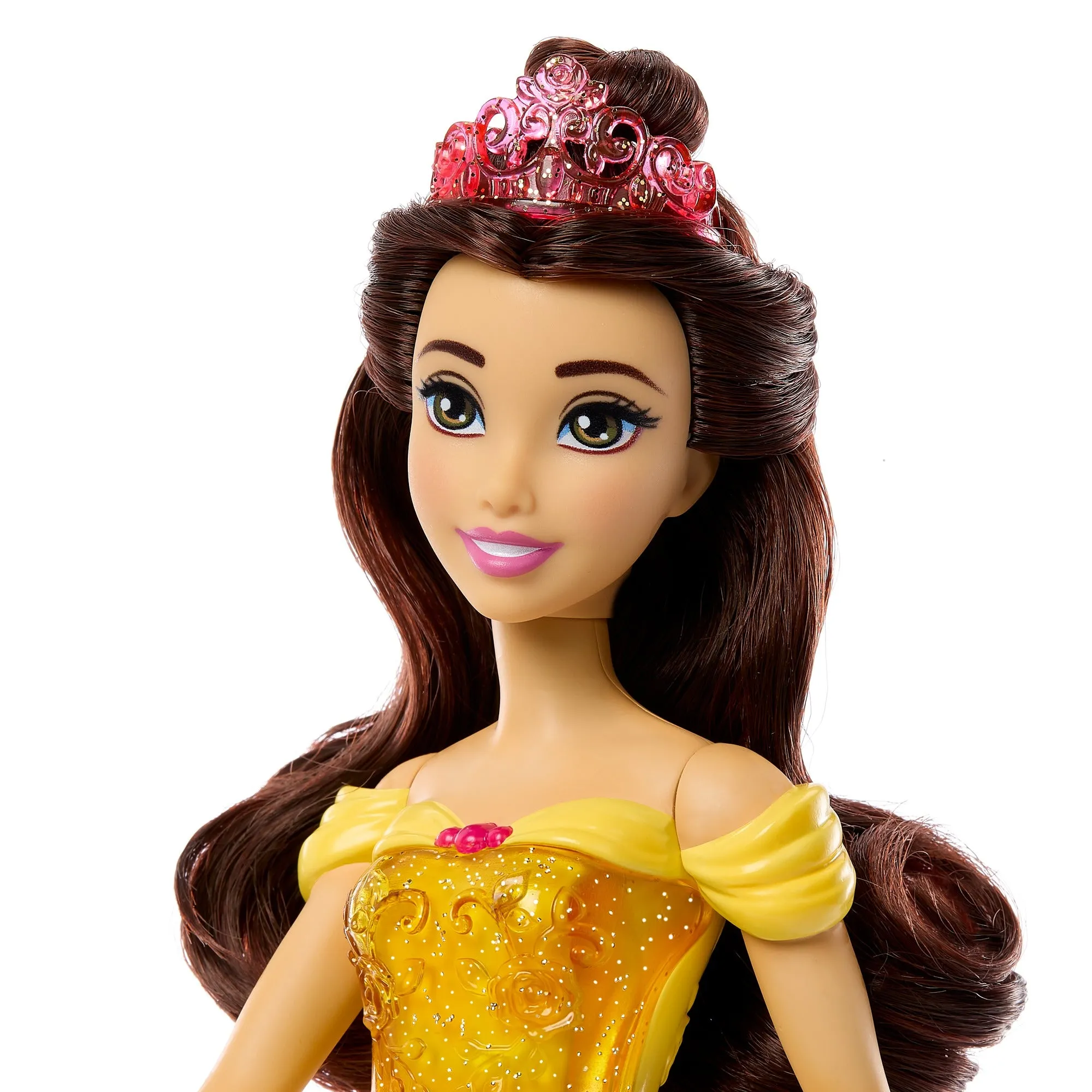 Disney Princess Bella Posable Fashion Doll with Sparkling Clothing and Accessories for Kids Ages 3 