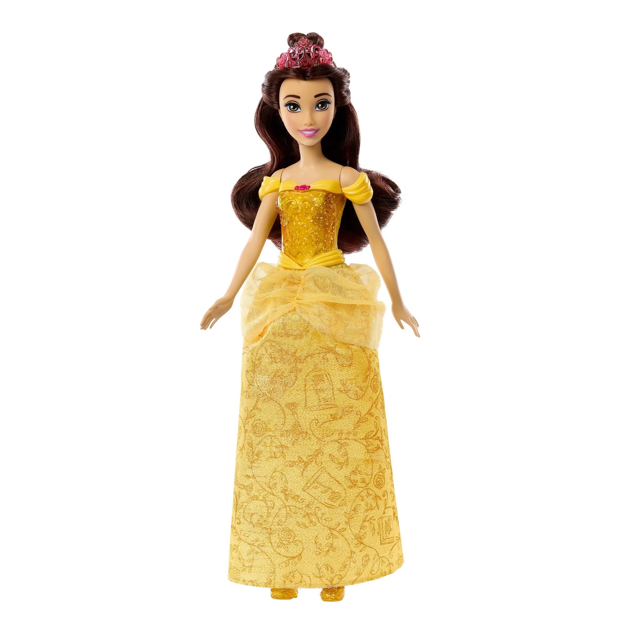 Disney Princess Bella Posable Fashion Doll with Sparkling Clothing and Accessories for Kids Ages 3 