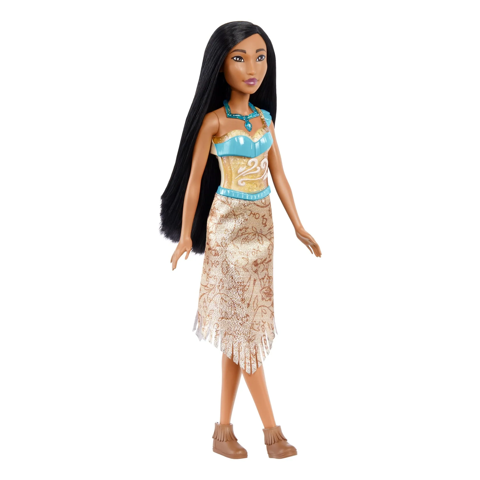 Disney Princess Pocahontas Posable Fashion Doll with Sparkling Clothing and Accessories for Kids Ages 3 