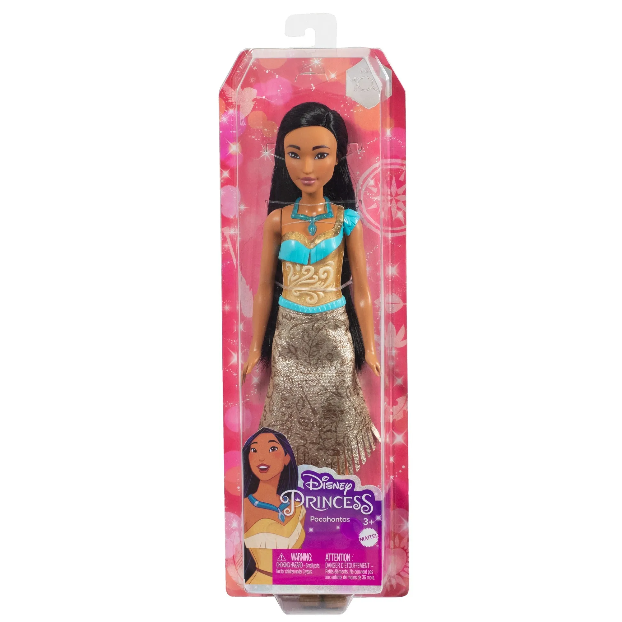 Disney Princess Pocahontas Posable Fashion Doll with Sparkling Clothing and Accessories for Kids Ages 3 