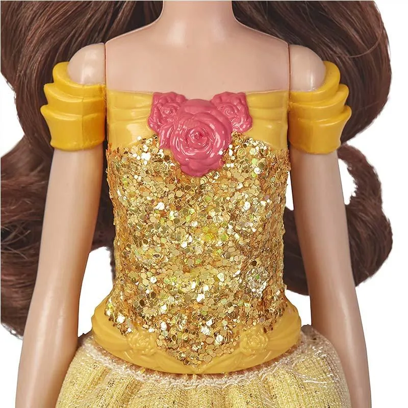 Disney Royal Shimmer Belle Fashion Doll with Skirt That Sparkles, Tiara, and Shoes