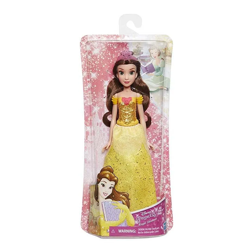 Disney Royal Shimmer Belle Fashion Doll with Skirt That Sparkles, Tiara, and Shoes