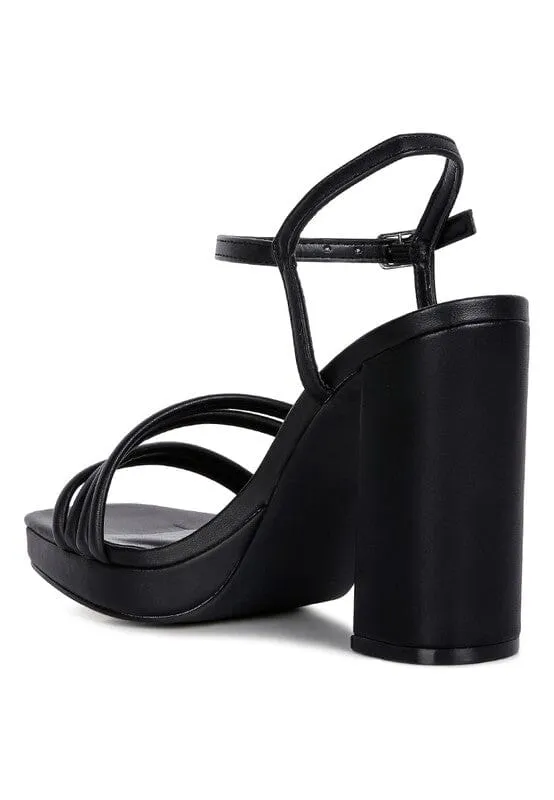 High Heel Platform Strappy Sandals