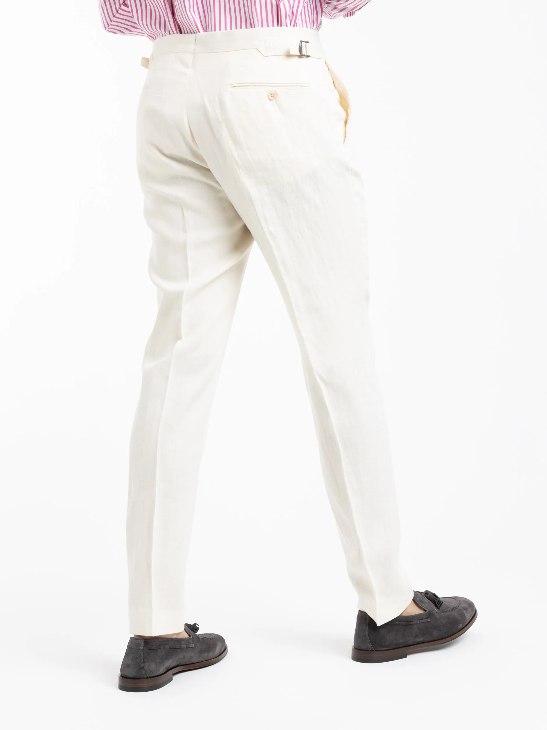 Light Cream Linen Trousers