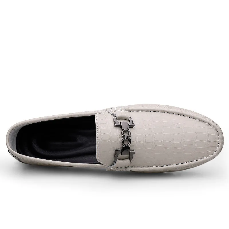 Luxury CrocBlend Crocodile Pattern Slip-On Loafers