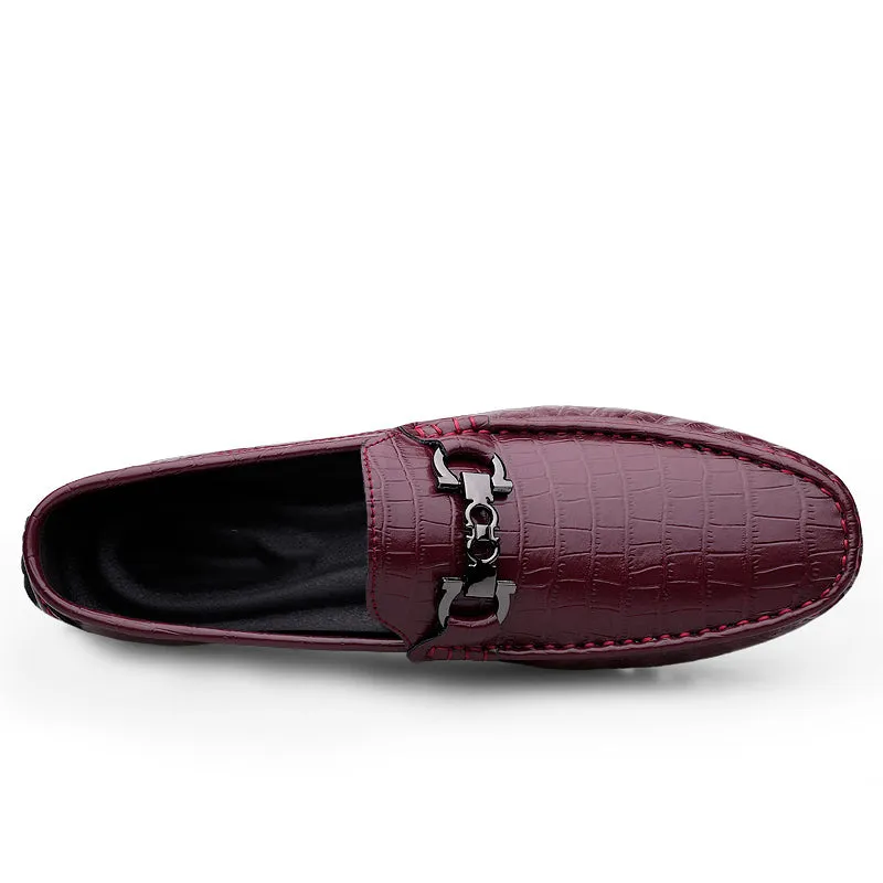 Luxury CrocBlend Crocodile Pattern Slip-On Loafers