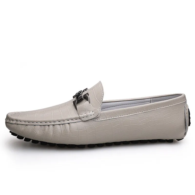 Luxury CrocBlend Crocodile Pattern Slip-On Loafers