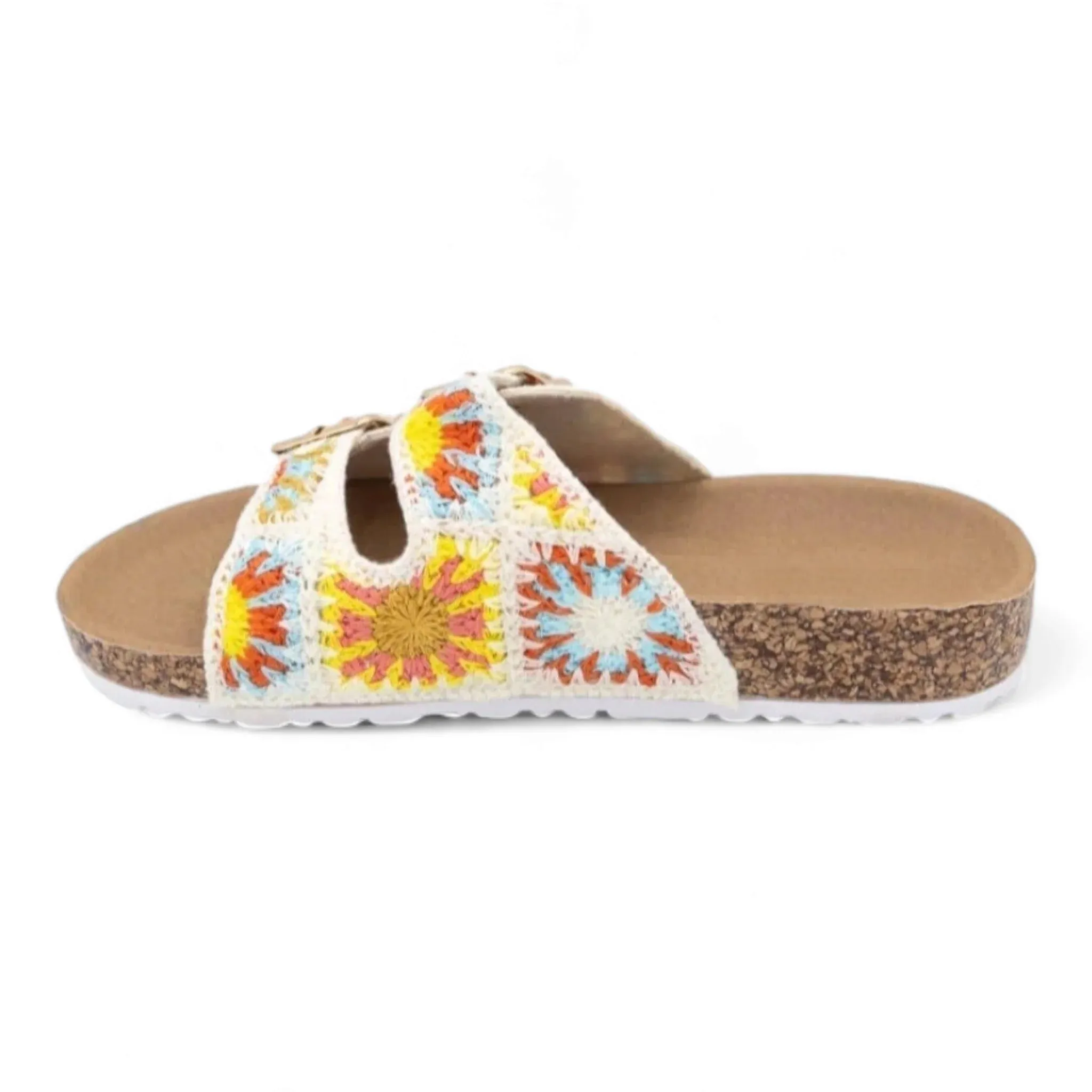 Mars Double Band Crochet Slip On Sandals