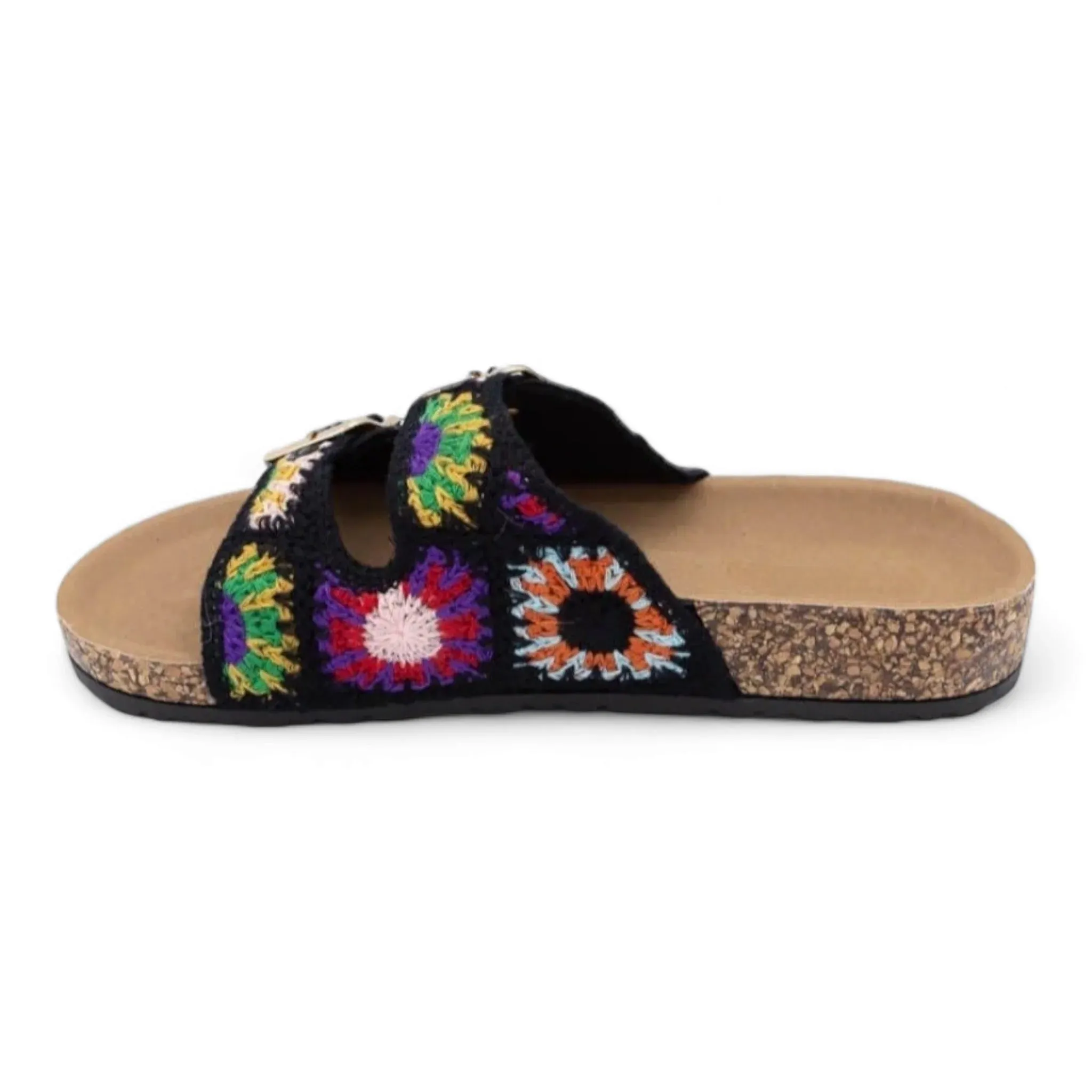 Mars Double Band Crochet Slip On Sandals