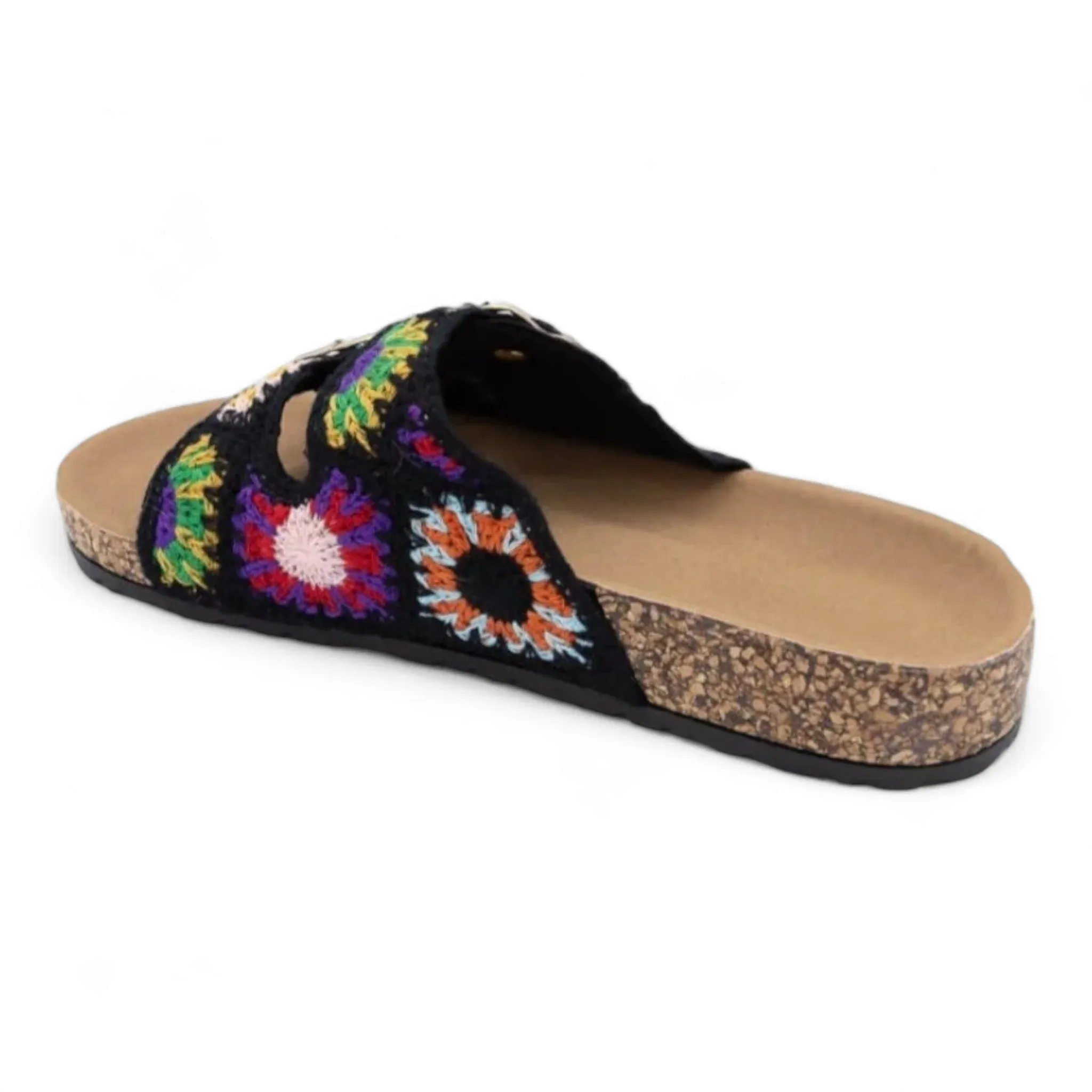 Mars Double Band Crochet Slip On Sandals