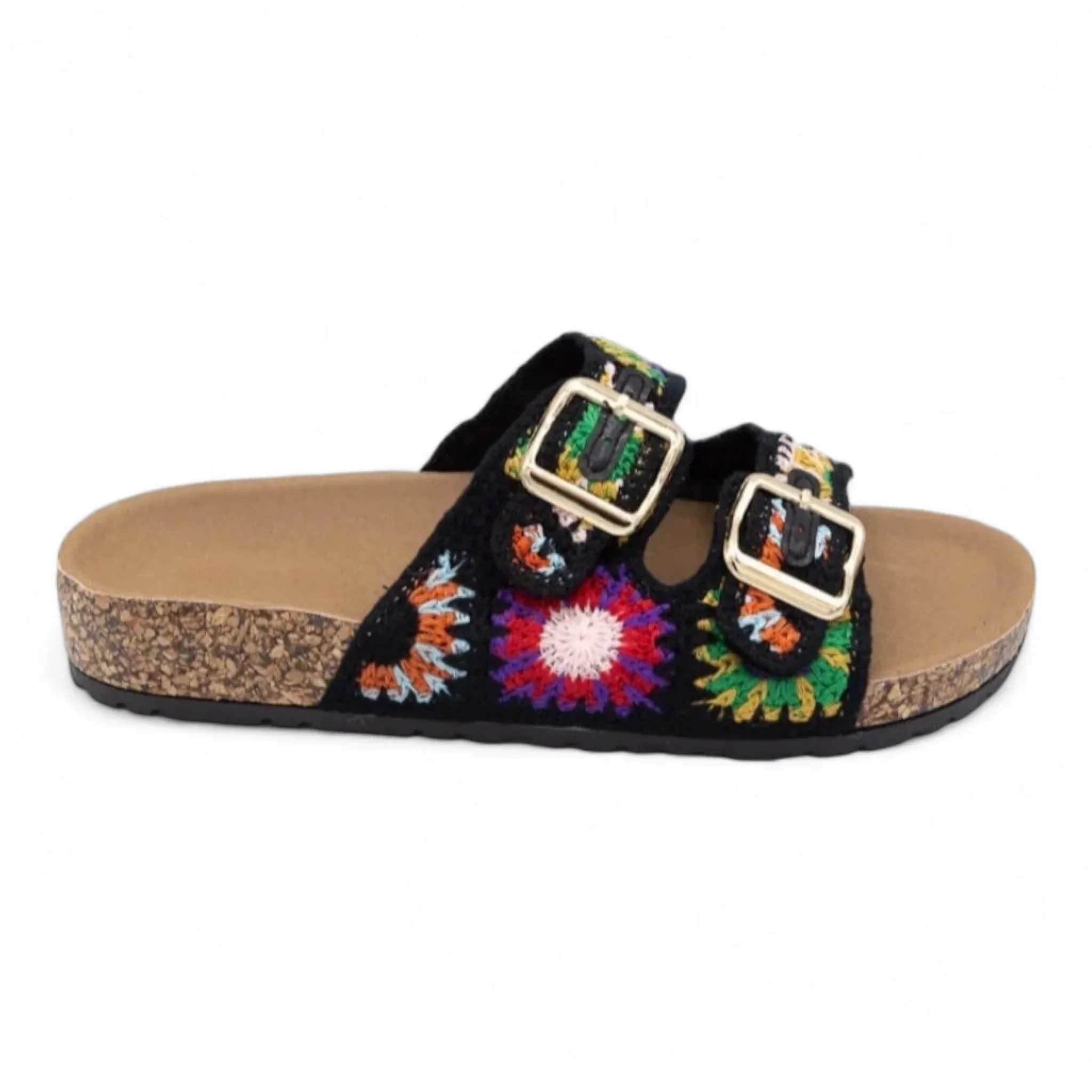 Mars Double Band Crochet Slip On Sandals