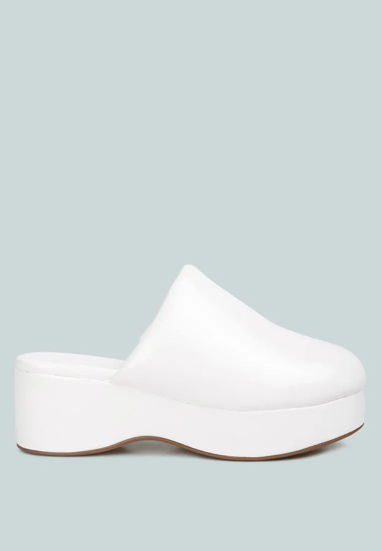 Olori Solid Platform Slip On Mules