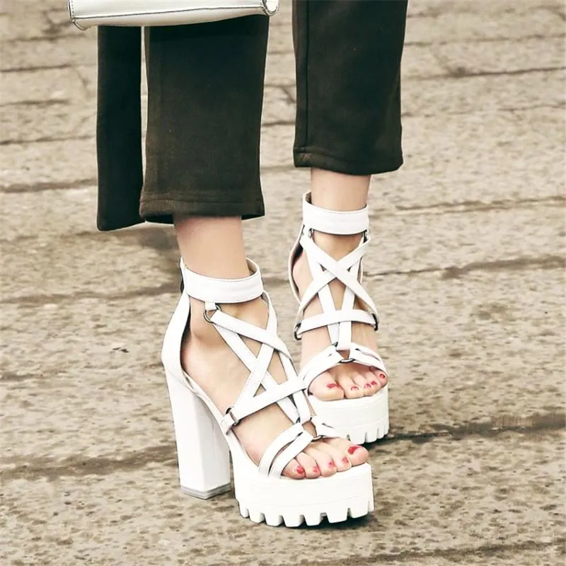 Pentagram Platform Sandals