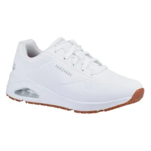 Skechers Mens UNO Slip Resistant Trainers 42 White - BA156-42