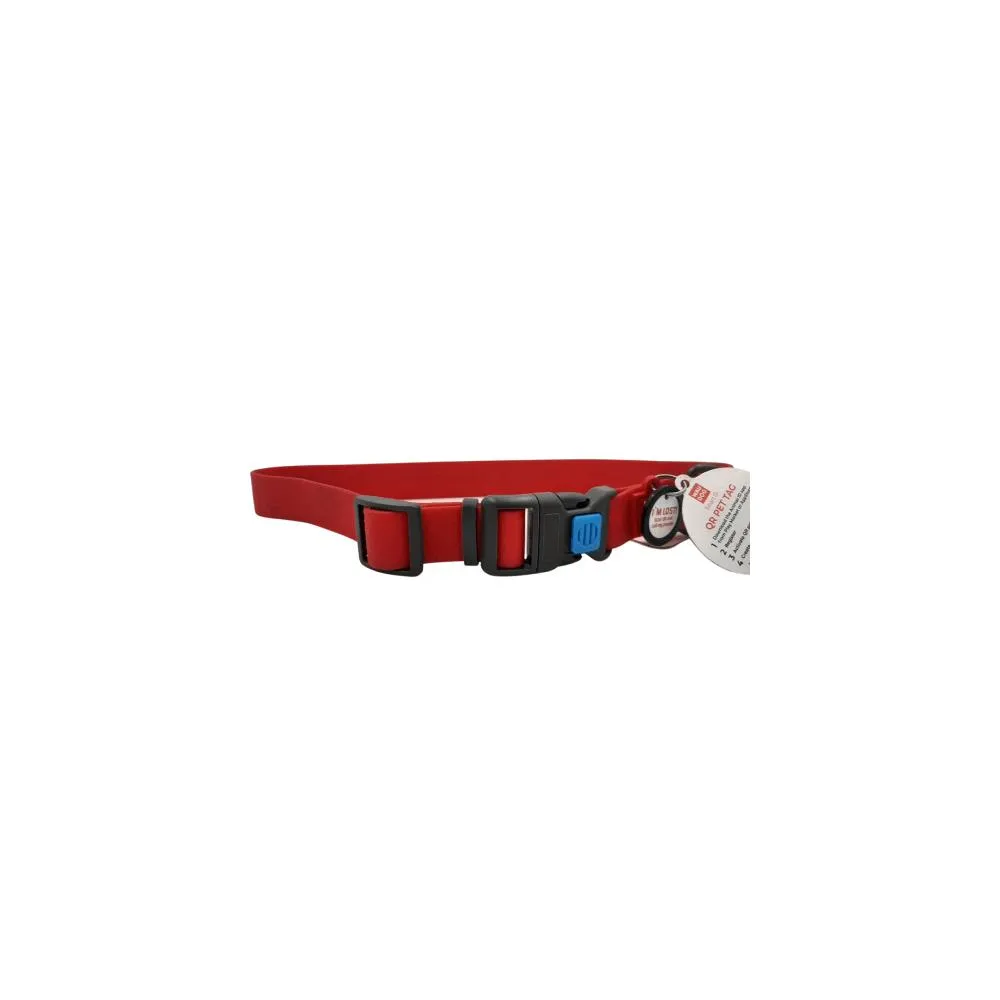 Waudog Waterproof Dog Collar Red